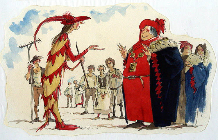 The Pied Piper of Hamelin 2 (Original) by Richard O Rose at The Illustration Art Gallery