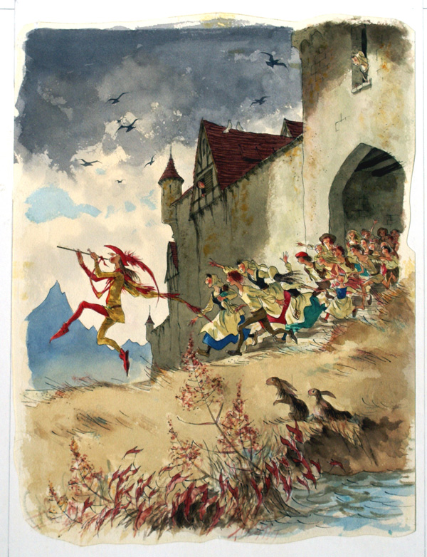 The Pied Piper of Hamelin 4 (Original) by Richard O Rose at The Illustration Art Gallery