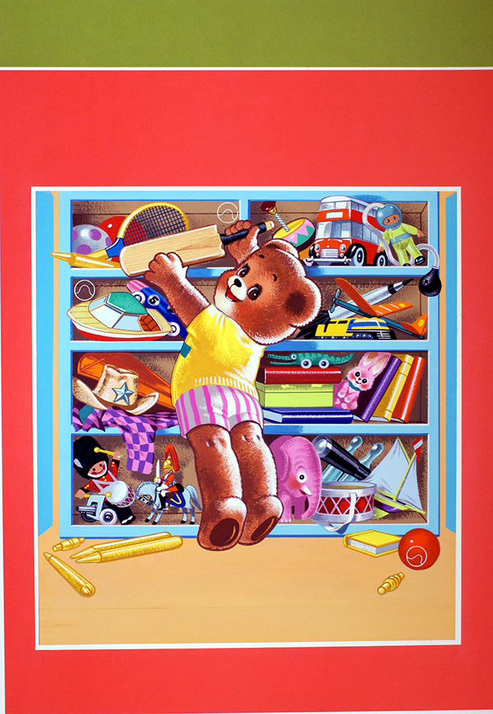 Cupboard Full of Fun (Original) art by Teddy Bear (William Francis Phillipps) at The Illustration Art Gallery