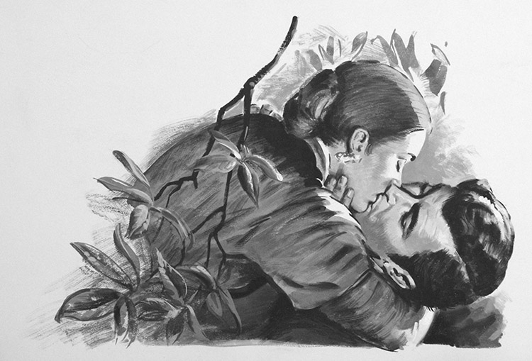 The Kiss (Original) by Edwin Phillips Art at The Illustration Art Gallery