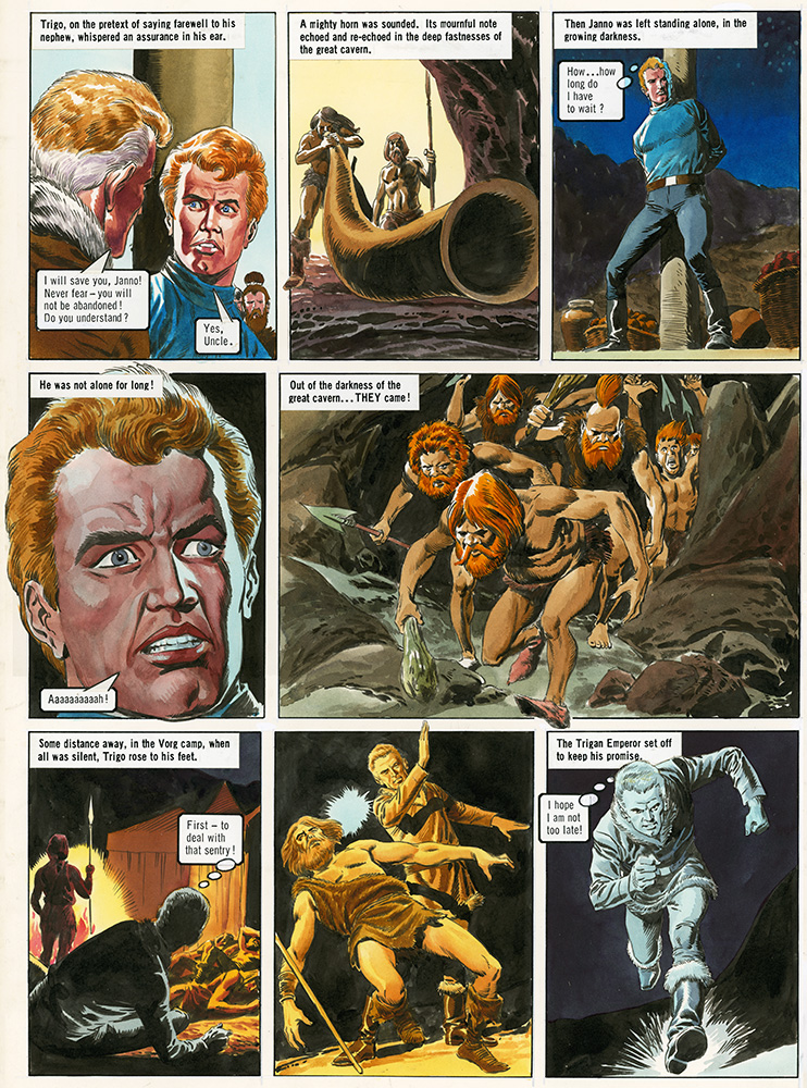 The Trigan Empire: Look and Learn issue 632 (23 Feb 1974) - A Mighty Horn Sounds (Original) art by Miguel Quesada Art at The Illustration Art Gallery