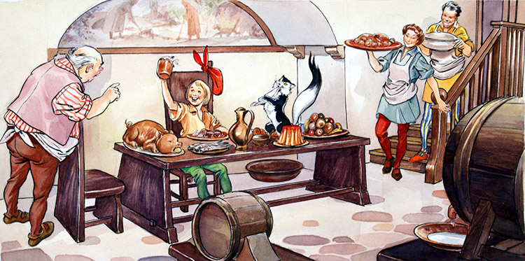 Dick Whittington: A Feast fit for a Lord Mayor (Original) by Dick Whittington (Quinto) at The Illustration Art Gallery