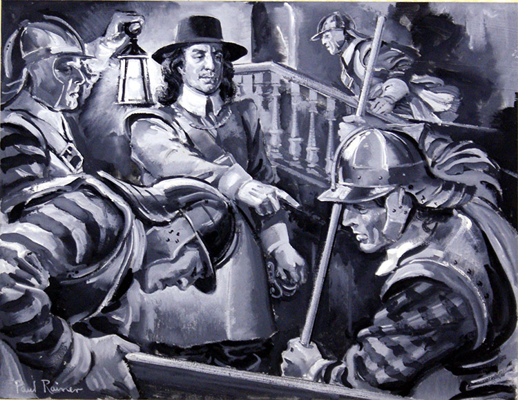 Cromwell and Roundheads (Original) (Signed) by Paul Rainer at The Illustration Art Gallery