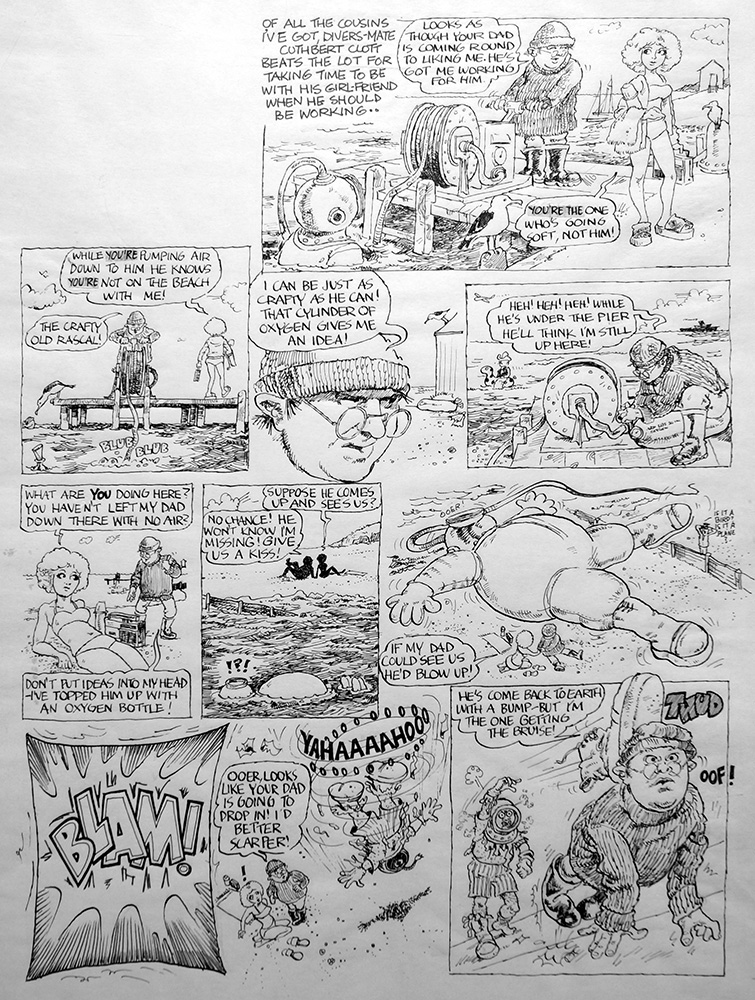 Benny Hill - Don't Forget The Diver (Original) art by Benny Hill (Ranson) at The Illustration Art Gallery
