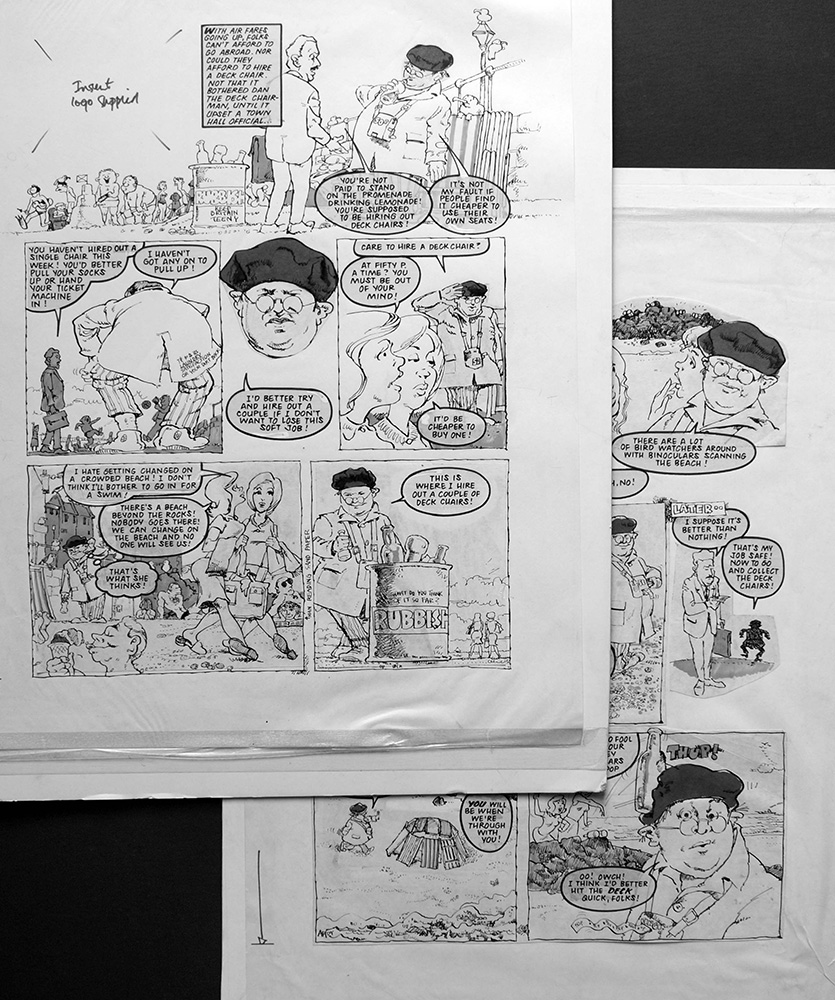 Benny Hill - Beach Life (TWO pages) (Originals) art by Benny Hill (Ranson) at The Illustration Art Gallery
