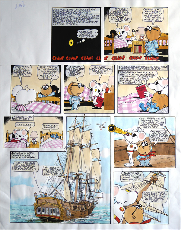 Danger Mouse - Pirate Ship (TWO pages) (Originals) by Danger Mouse (Ranson) at The Illustration Art Gallery