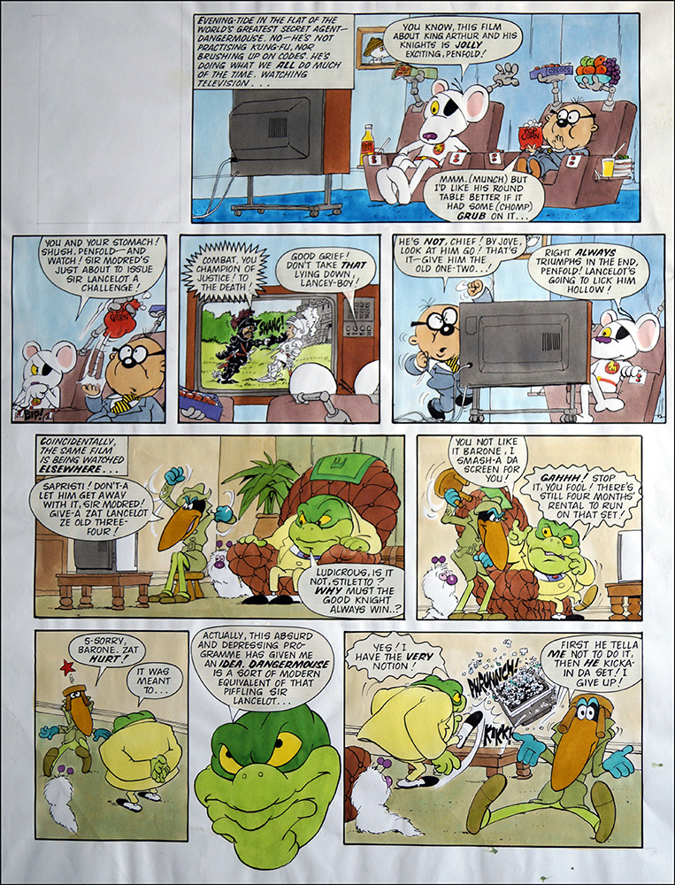 Danger Mouse - Television Knights (TWO pages) (Originals) art by Danger Mouse (Ranson) at The Illustration Art Gallery
