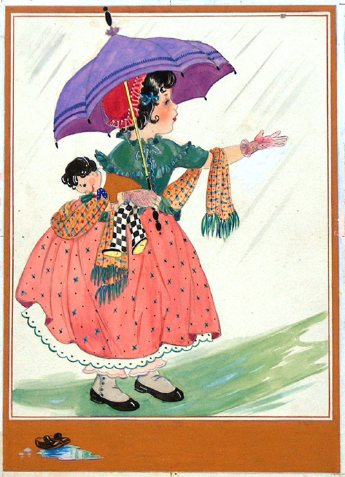Rain (Original) by E Dorothy Rees at The Illustration Art Gallery