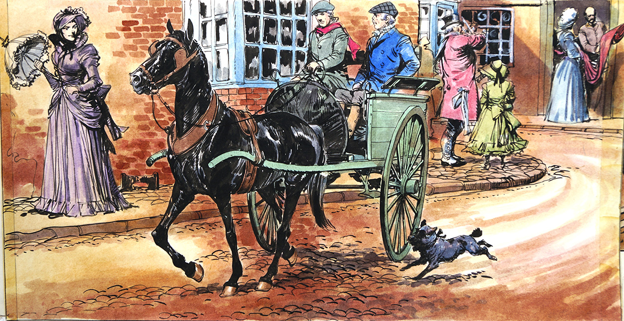 Black Beauty - Attention in the Streets (Original) art by Black Beauty (Carlos Roume) Art at The Illustration Art Gallery
