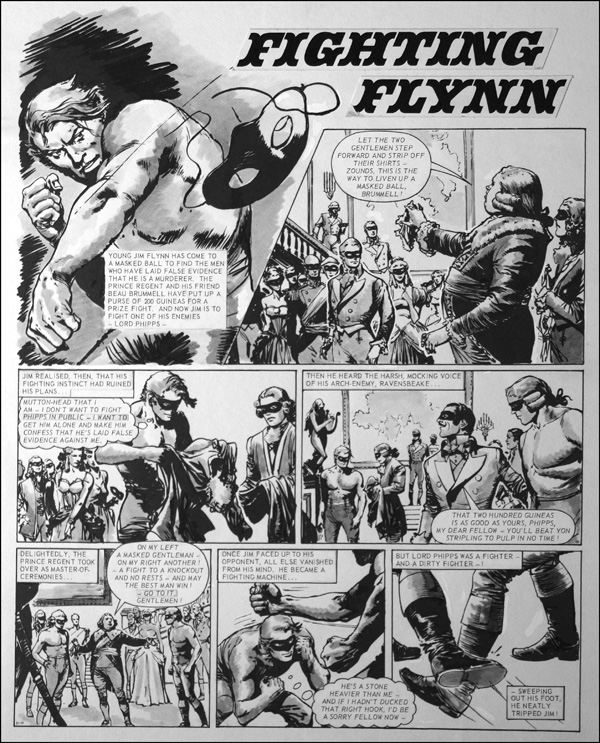 Fighting Flynn - Exposed (TWO pages) (Prints) by Carlos Roume at The Illustration Art Gallery