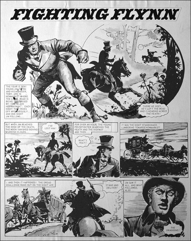 Fighting Flynn - Stand and Deliver (TWO pages) (Prints) art by Carlos Roume at The Illustration Art Gallery