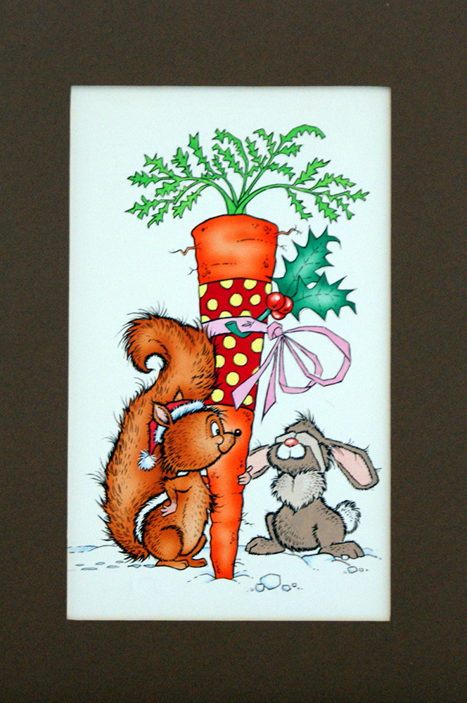 A Christmas Surprise for Rabbit (Original) art by Simon Art at The Illustration Art Gallery