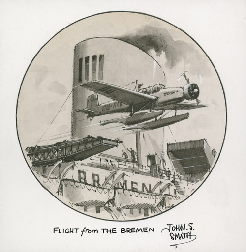 A Flight from the Bremen (Original) (Signed) by John S Smith Art at The Illustration Art Gallery