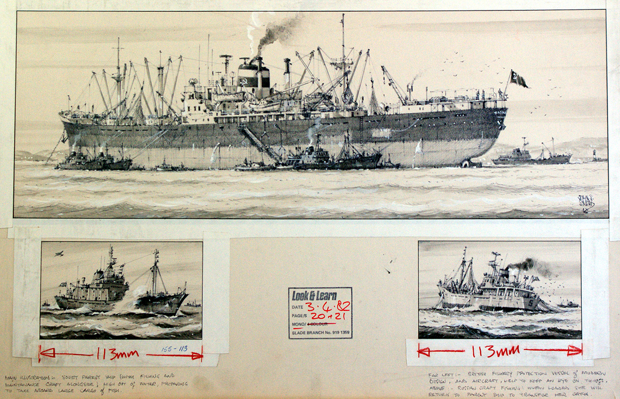 Soviet Fishing Task Force (Original) (Signed) art by John S Smith Art at The Illustration Art Gallery