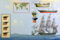 Maritime England Clipper Ships (Original) (Signed)