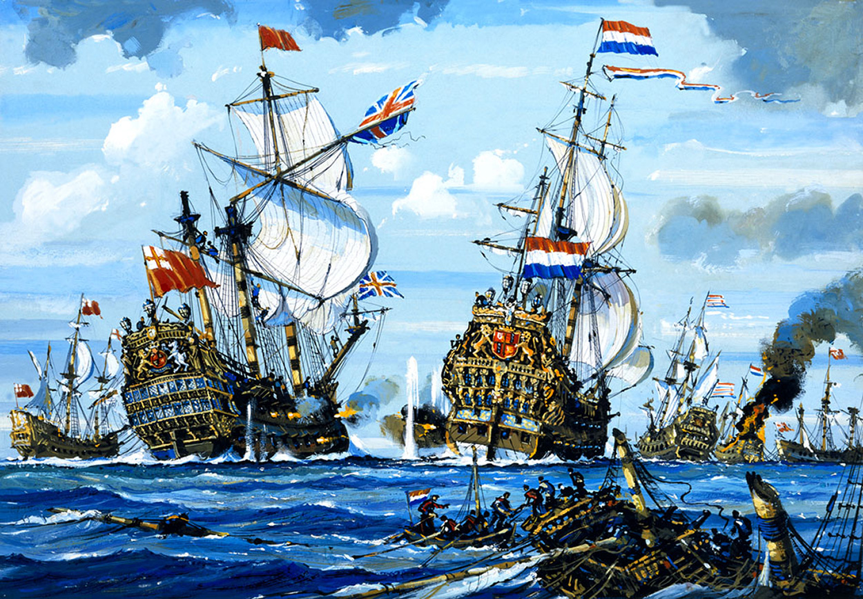 Naval Battle (Original) art by John S Smith Art at The Illustration Art Gallery