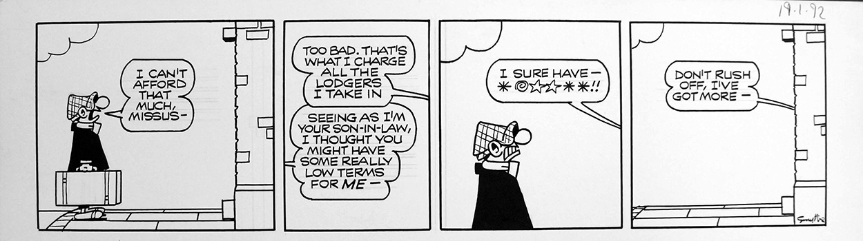 Andy Capp - I Can't Afford That Much, Missus (Original) (Signed) art by Reg Smythe Art at The Illustration Art Gallery