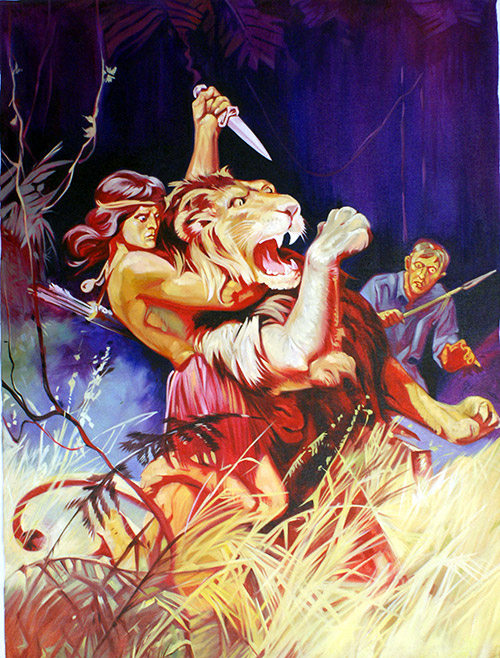 The All Story Tarzan cover recreation (Original) by Vet Art at The Illustration Art Gallery