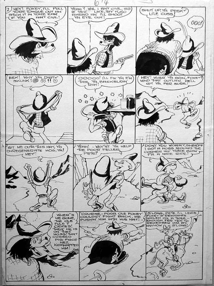 Sheriff Fox British Golden Age Comic Art (TWO pages) (Originals) art by William A Ward at The Illustration Art Gallery