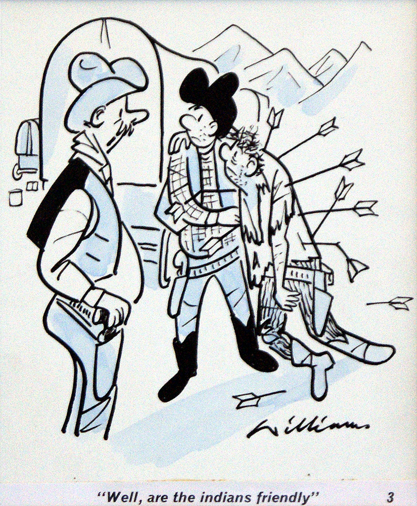 Indians - Parade Magazine Cartoon (Original) (Signed) art by Peter George Williams Art at The Illustration Art Gallery