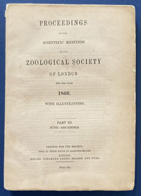 Proceedings of the Scientific Meetings of the Zoological Society of London – 1866 – June to December